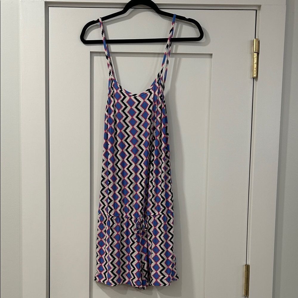 Splendid Multicolor Geometric Shorts Romper, Size Large